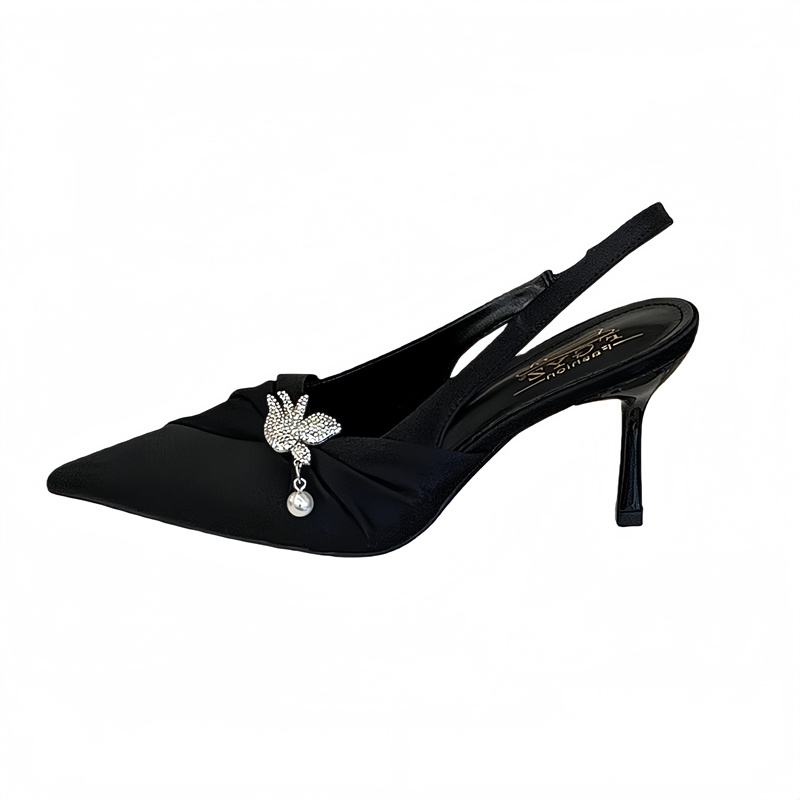 Elegant Rhinestone Pointed Toe High Heel Sandals for Women 2026 New Style - Image 5