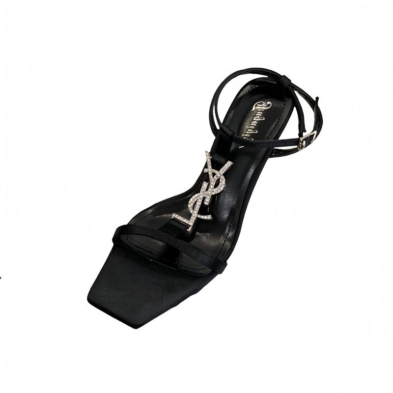 Elegant Square Toe High Heel Sandals 2026 Summer New Strappy Open Toe Thin Heel Women's Shoes - Image 5