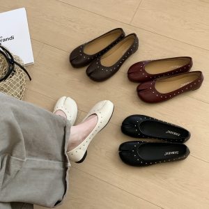 JIAMANNI Japanese Style Square Toe Ballet Flats Women's Mary Jane Shoes 2026 Spring Autumn Low Top Shoes